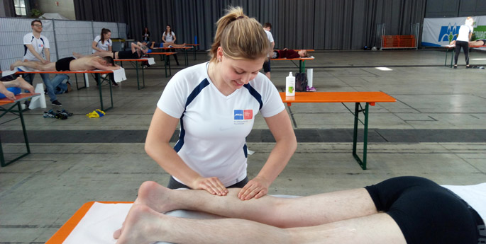 Massageeinsatz beim Freiburg Marathon