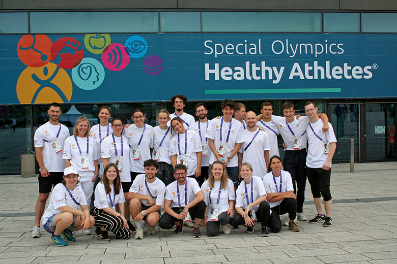 Die Physiotherapie-Auszubildenden bei den Special Olympics World Games in Berlin