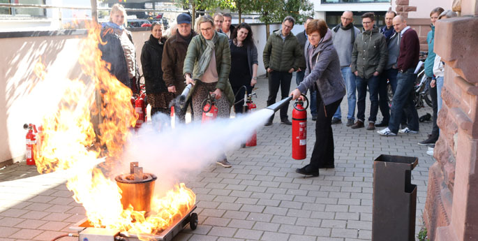 Feuerlöschübung