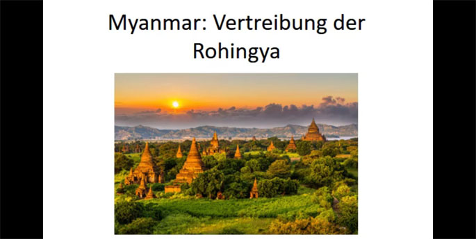 Folie Videoreferat Konflikt in Myanmar