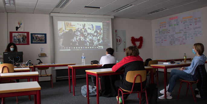 Online-Treffen mit Schüler*innen des CEIP Manuel Llano