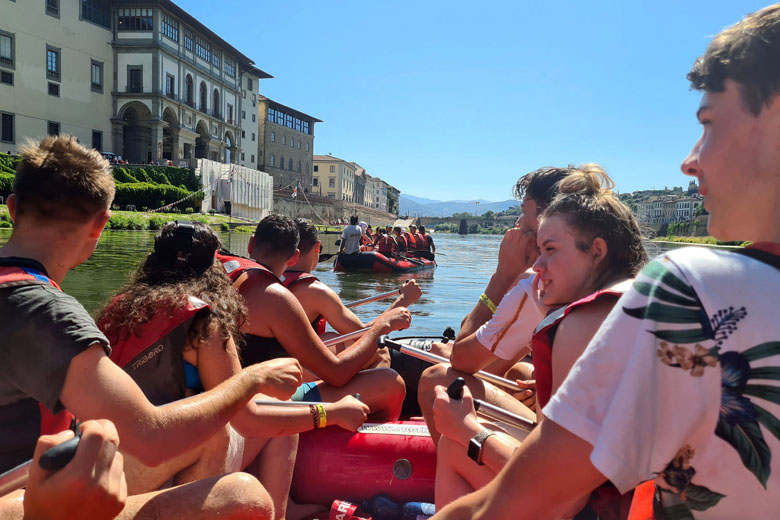 Raftingtour auf dem Arno in Florenz